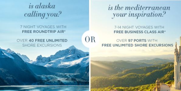 Alaska or Mediterranean Summer Getaway with Regent Seven Seas
